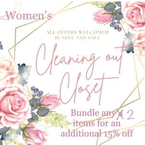 Women’s long dresses, bridesmaid, hat, shoes, flip flops, shorts, tops, tshirts